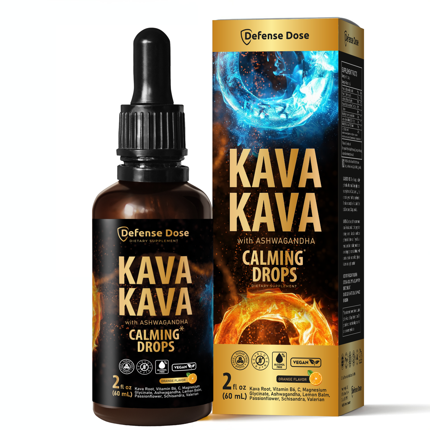 Defense Dose Kava Kava Ashwagandha Extract Liquid Drops
