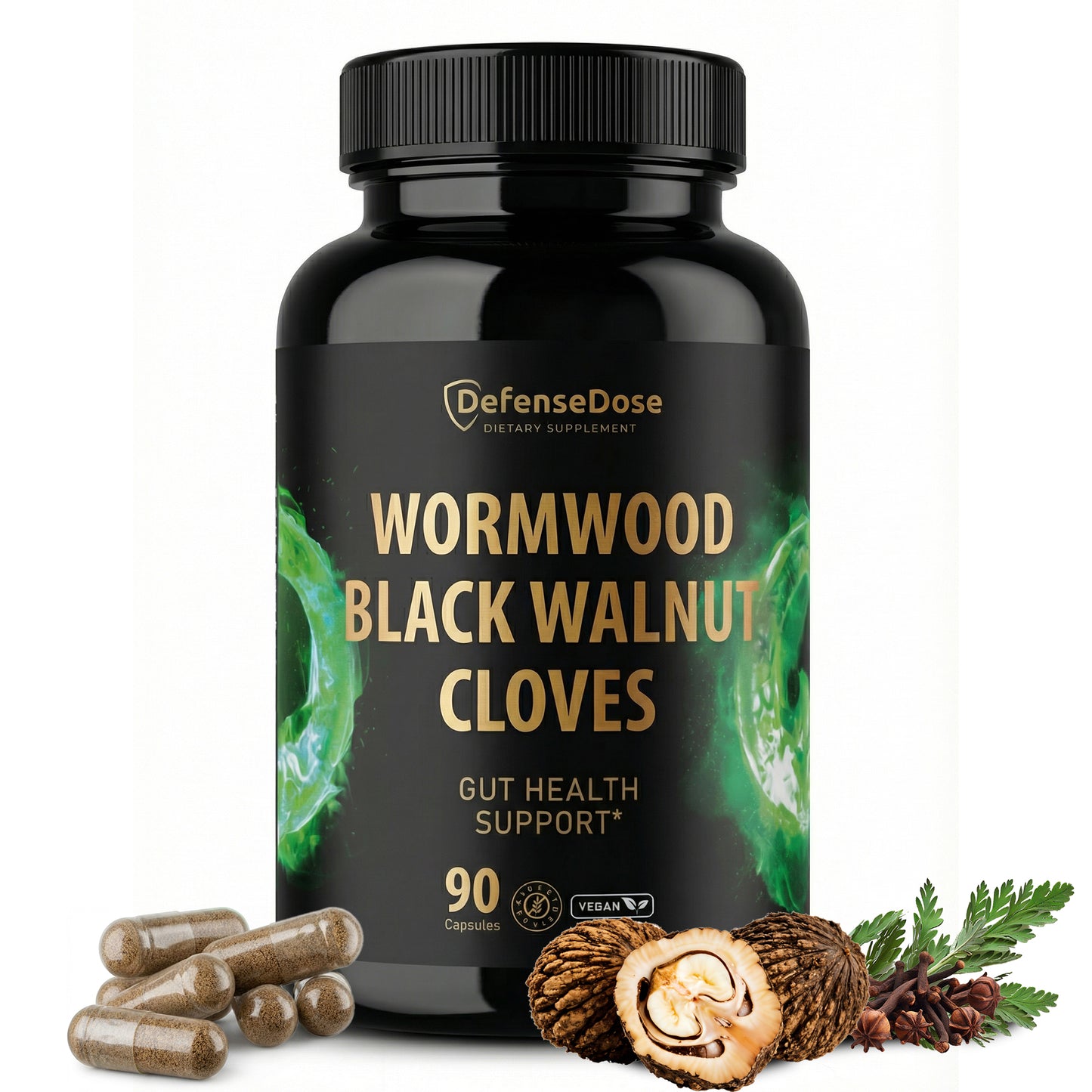 DefenseDose Wormwood Black Walnut Clove Cleanse for Humans