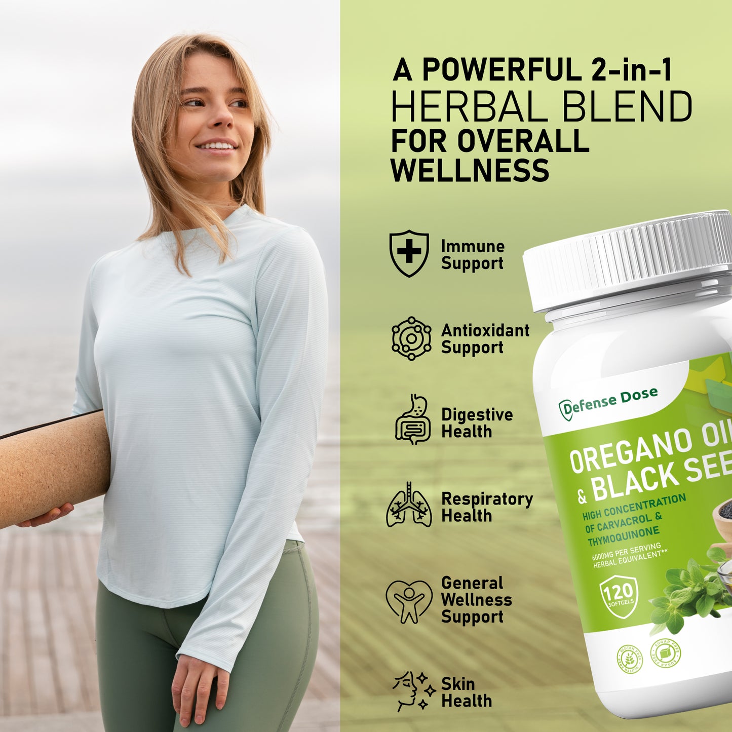 Defense Dose Oil of Oregano with Black Seed Oil