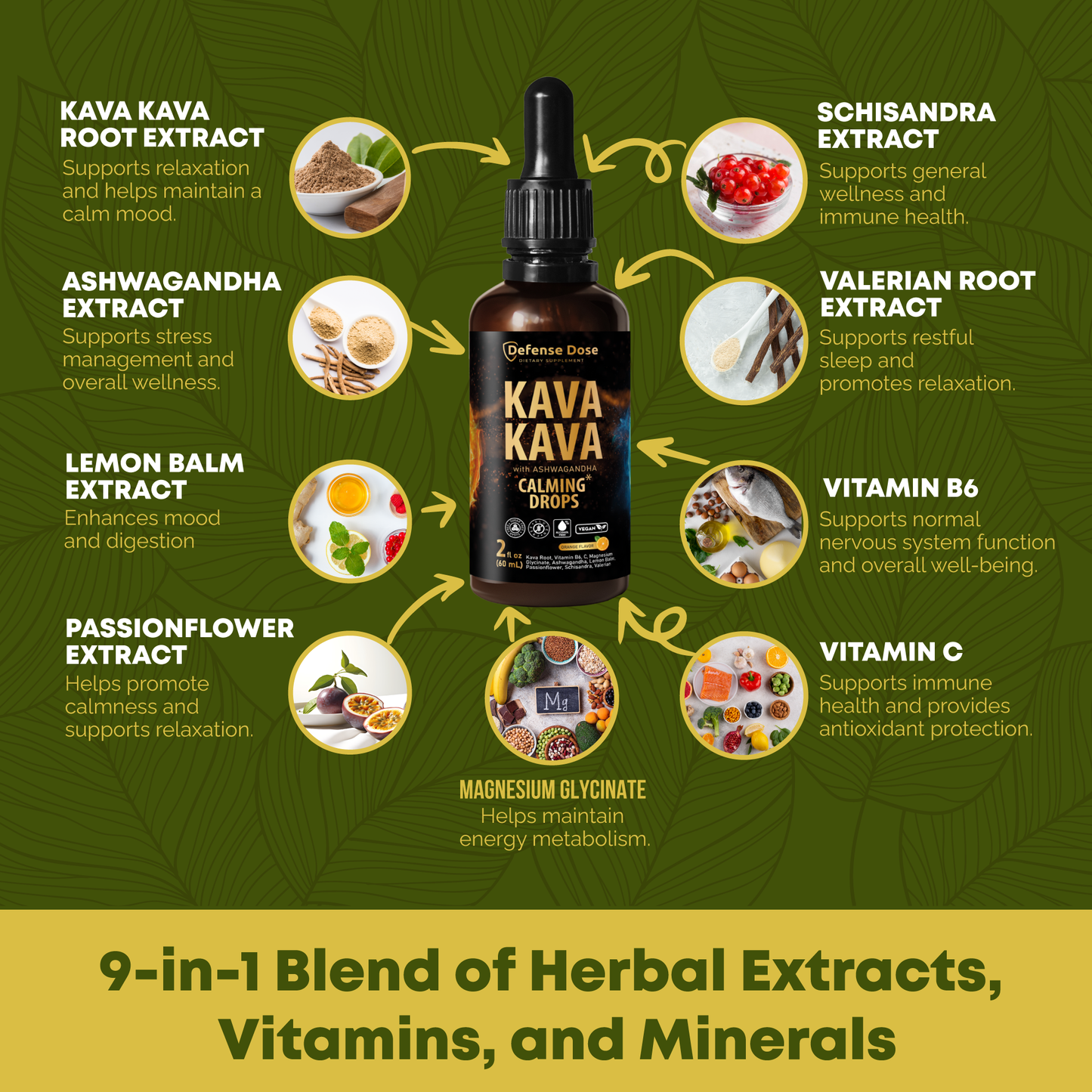 Defense Dose Kava Kava Ashwagandha Extract Liquid Drops
