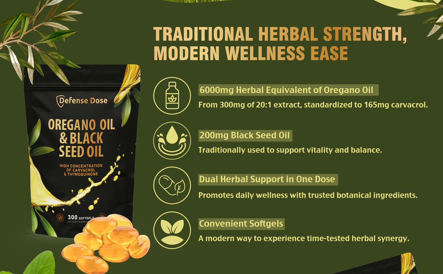Defense Dose Oil of Oregano & Black Seed Oil