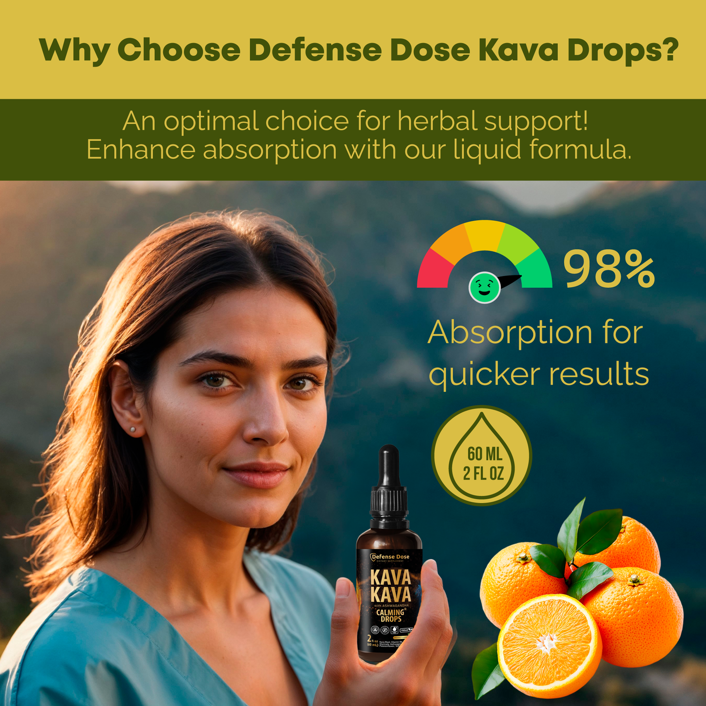 Defense Dose Kava Kava Ashwagandha Extract Liquid Drops