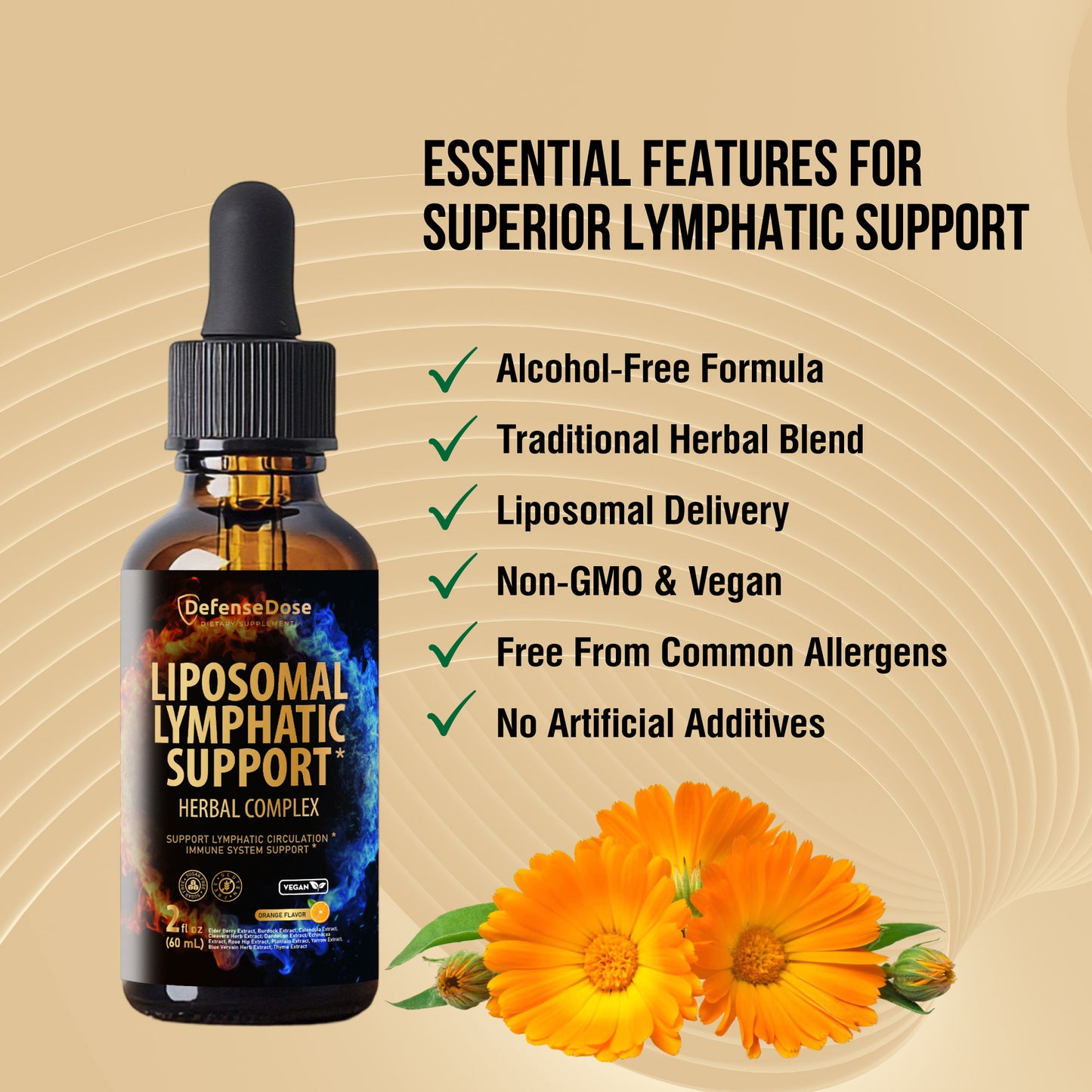 Defense Dose Liposomal Lymphatic Drainage Drops