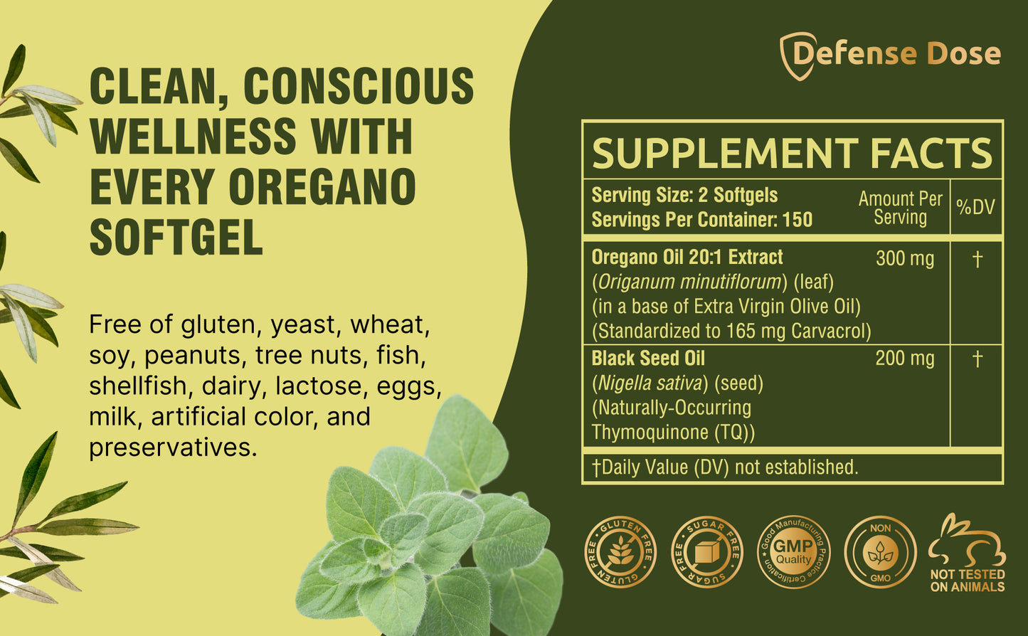 Defense Dose Oil of Oregano & Black Seed Oil