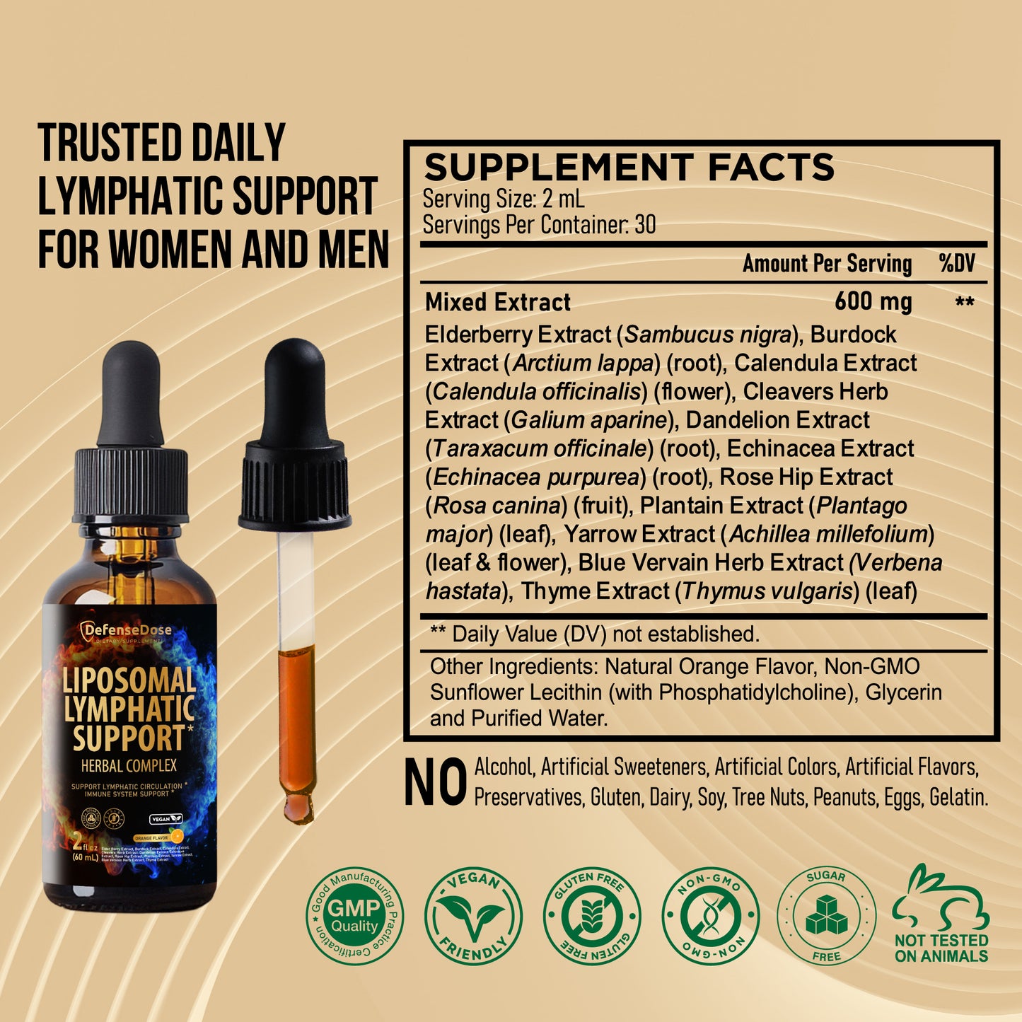 Defense Dose Liposomal Lymphatic Drainage Drops