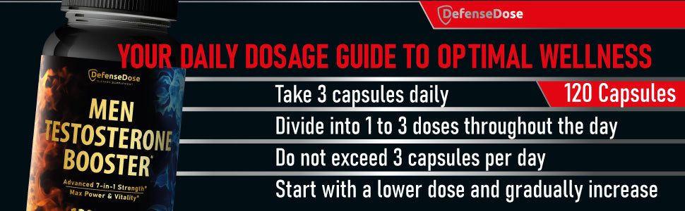 Defense Dose Testosterone Libido Booster Supplement for Men
