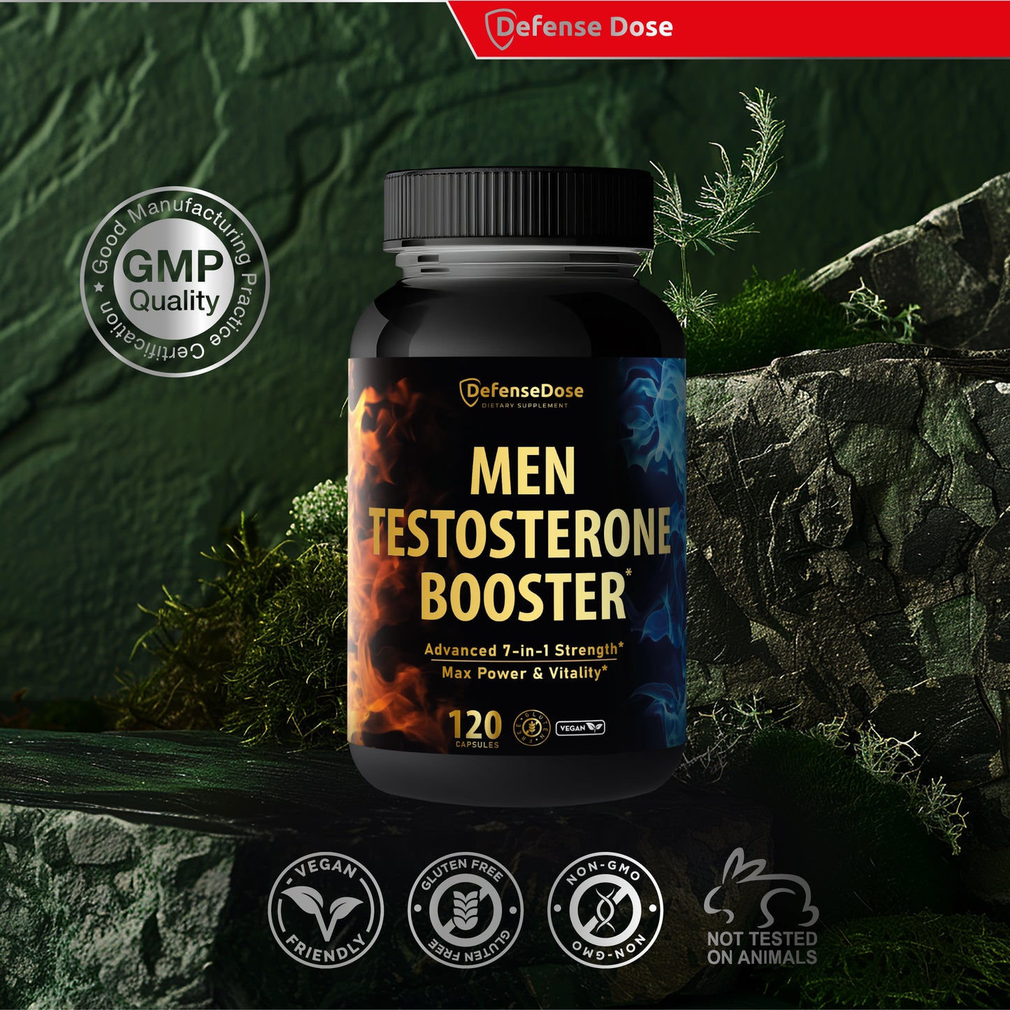 Defense Dose Testosterone Libido Booster Supplement for Men